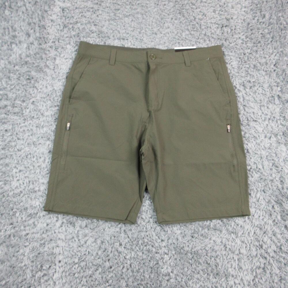 Jump Start New York Shorts Mens 36 Green Cargo Stretch Cotton Casual 37x8.5* NWT